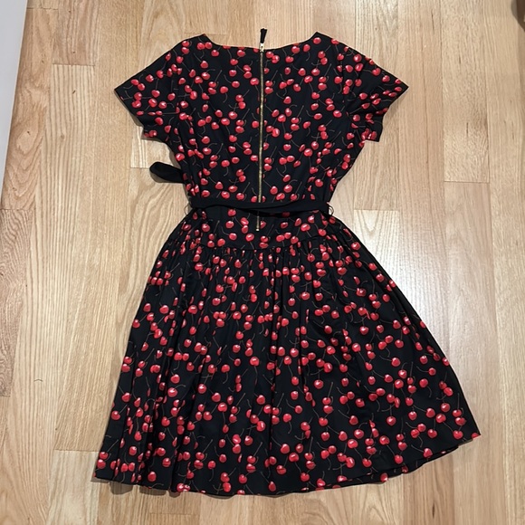 Crewcuts Girls Size 10 and 14  Available Cherry Dress with Bow Tie - Picture 3 of 3
